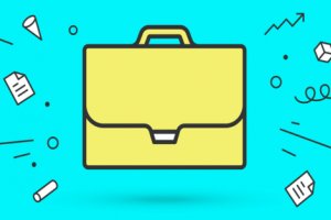 Cartoon of briefcase