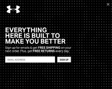 Example of copywriting from Under Armour